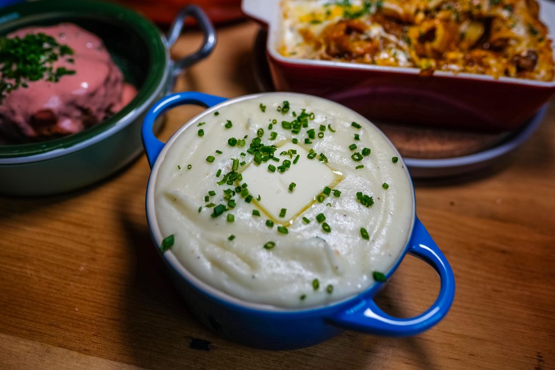 Mashed Potatoes with Chive Butter ($12)